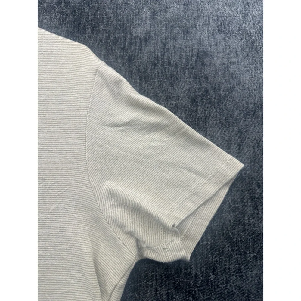 Banana Republic Luxe Touch Performance Tee Men Medium Beige 100% Cotton Crewneck